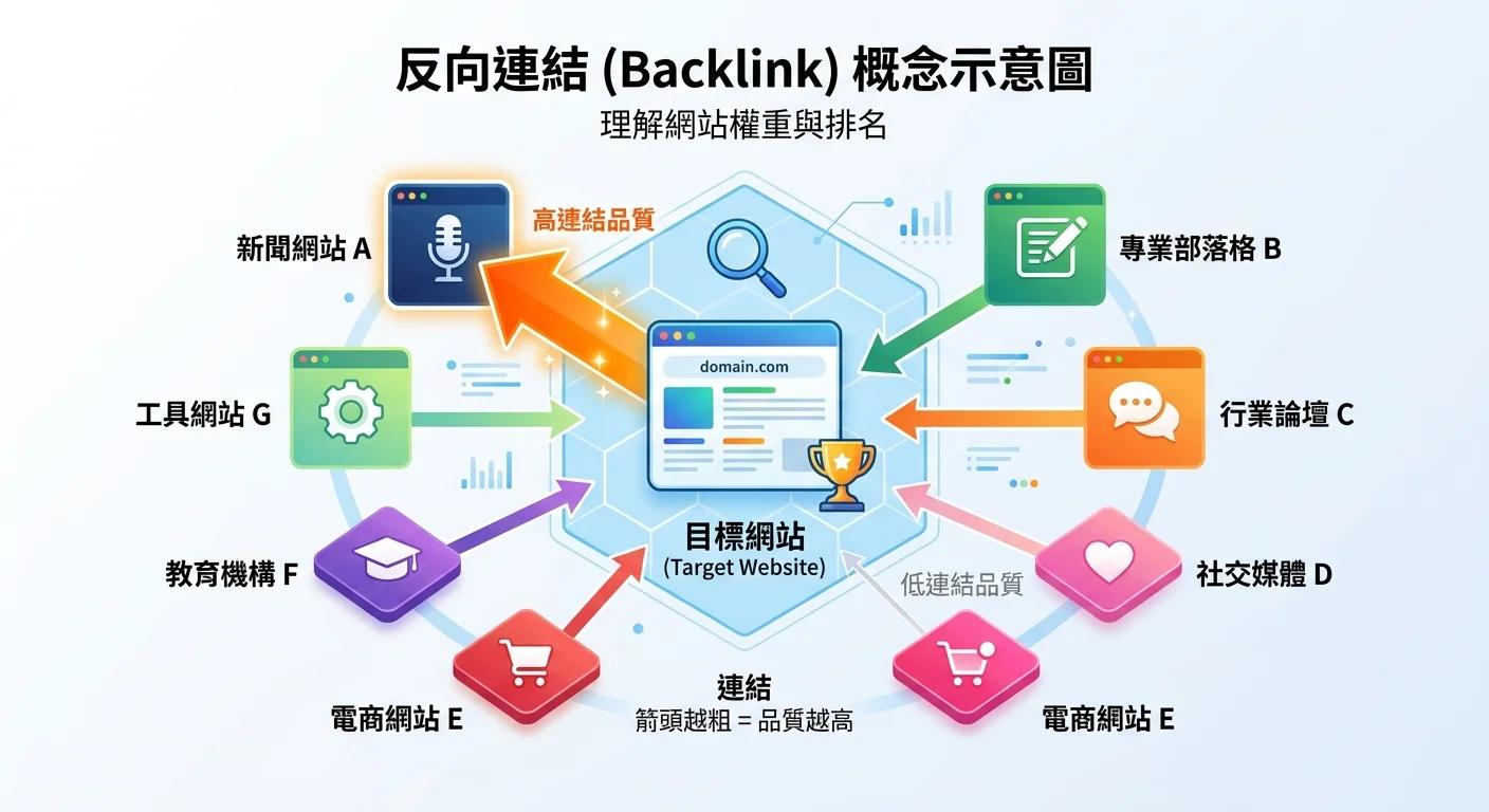 反向链接概念示意图
